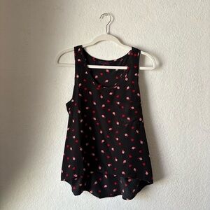 Cutesy, casual Valentine’s Day themed tank top. Ladybugs and hearts.